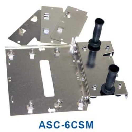 Alpha PSC-150 Miter Cutting Kit with stone cutters, carriage assemblies, guide rails, hoses, and surface protection tape