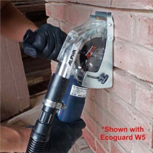 Worker using Alpha Tuck Point with an Ecoguard W5 on a brick wall