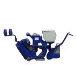 Side view Blastrac 1-10DSGI Shotblaster blasting housing, control panel, and drive wheels