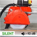 DiStar Ceramic Silent 8″ diamond blade mounted on a wet tile saw