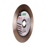 Angled view DiStar Edge 7″ diamond blade with wide continuous cutting rim