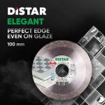 Distar Elegant Diamond Blade application showing clean porcelain gres cutting