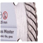 Close-up DiStar Gres Master 4.5″ diamond blade showing the involute turbo cutting rim