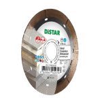 Angled view DiStar Hard Ceramics Advanced 4.5″ diamond blade with laser-segmented cutting rim