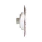 Side view DiStar Hard Ceramics DGM 4″ Curved Cup Wheel 60/70 showing its curved prile