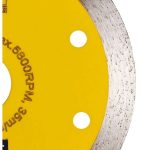 Close-up DiStar Marble 4.5″ diamond blade cutting rim and cooling holes