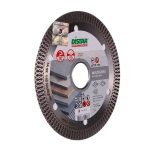 Angled view DiStar Multigres 4.5″ diamond blade with patterned cutting rim