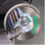 DiStar Perfect 4.5″ diamond blade mounted on an angle grinder