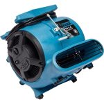 Angled view Dri-Eaz Sahara Pro X4 Turbo Dryer Air Mover intake grille and air outlet