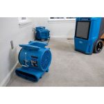 Dri-Eaz Sahara Pro X4 Turbo Dryer Air Movers positioned for carpet drying in a room