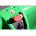 Close-up EKKO EP25E-Li emergency stop button and ignition switch