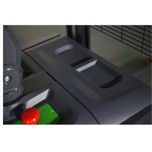EKKO EB18C-118Li Full Powered Lithium Straddle Stacker control handle detail