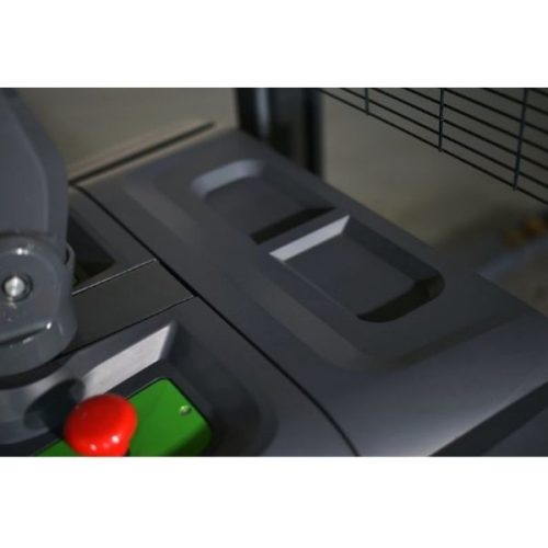 Close-up EKKO EB18C-145LI Full Powered Lithium Straddle Stacker control handle