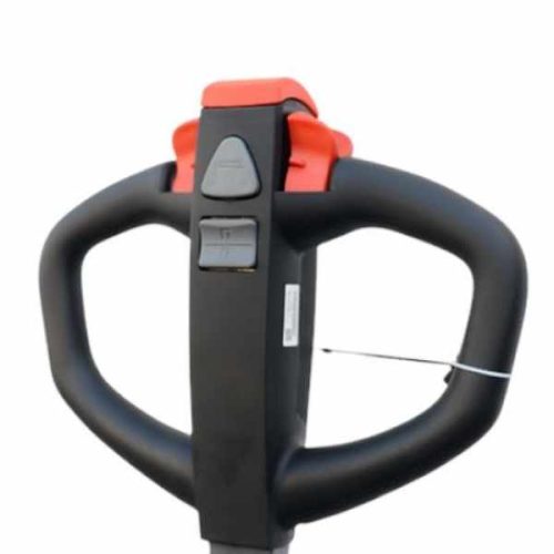 Rear detail view EKKO EP18JLIC Lithium Walkie Pallet Jack operating handle
