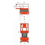 EKKO ES100E dimensional diagram side and front views