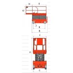 EKKO ES80E-Li dimensional diagram side and front views