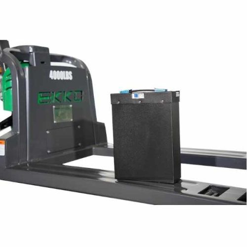 Detail view EKKO EP18SLi Semi-Electric Walkie Pallet Jack battery and drive housing
