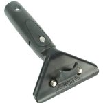 Ettore Super Channel Squeegee Handle angle view with quick-release handle grip and metal channel connection