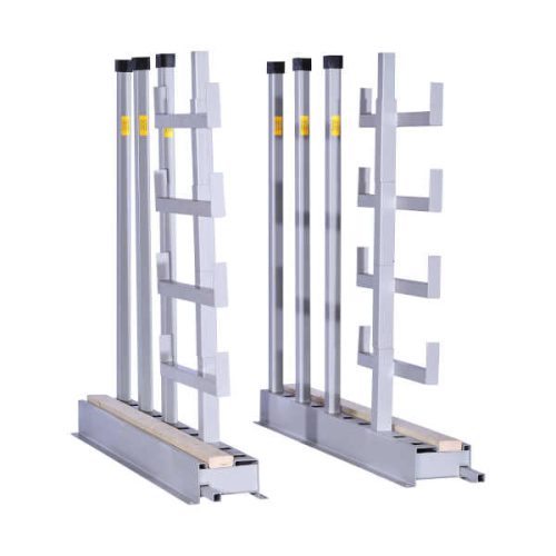 Groves heavy-duty bundle rail and backsplash storage system for stone slabs