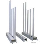 Groves 102-inch heavy-duty steel storage post for industrial glass racks