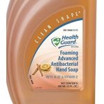 Close-up showing Kutol Foaming Advanced Antibacterial Hand Soap packaging and label