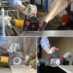 Mechanic AirSLIDER in use cutting metal, wood, and tile