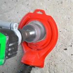 Mechanic DrillDUSTER 82 2.0 in use during dust-controlled core drilling