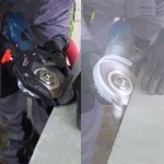 Mechanic DUSTER tile cutting comparison using dust extraction