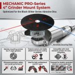Mechanic Fixing Plate 2 application showing mounting solution for 4 inch angle grinders