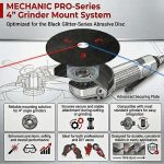 Mechanic Fixing Plate 3 application showing mounting solution for 4 inch angle grinders