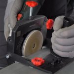 Mechanic LINER in use for precision ceramic tile edge grinding