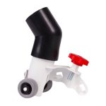 Angled rear view Mechanic ROLLER 3″ with dual guide wheels and adjustment knob