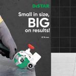 Mechanic ROLLER 3″ mounted on an angle grinder for guided tile cutting