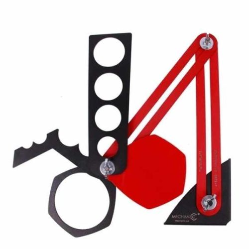 Mechanic TileTEMPLATE front view showing adjustable marking arms and circular guides