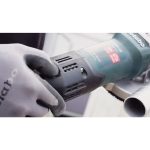 Close-up Metabo RSEV 19-125 RT Renovation Grinder rear handle and motor housing