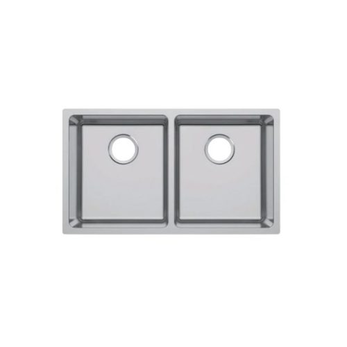 Top view Pelican PL-VR5050 ADA Urban Series double bowl stainless steel sink