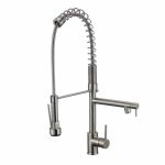 Pelican PL-8203 brushed nickel commercial style pull down kitchen faucet