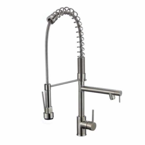 Pelican PL-8203 brushed nickel commercial style pull down kitchen faucet