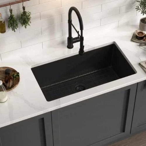 Pelican PL-GMB115 R15 gunmetal black kitchen sink