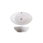Pelican Shell Series Porcelain Vessel Sink PL-3002 top and side prile detail