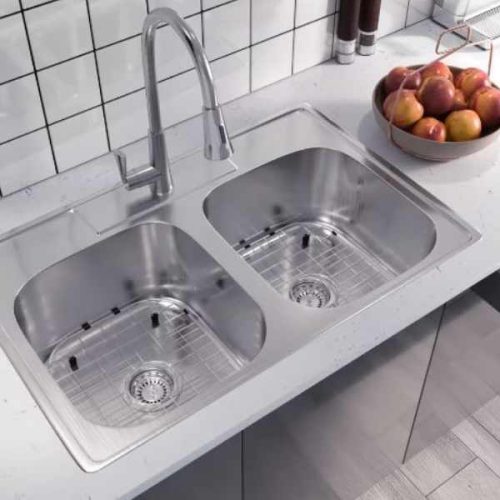 Pelican PL-VT5050 stainless steel double bowl topmount kitchen sink