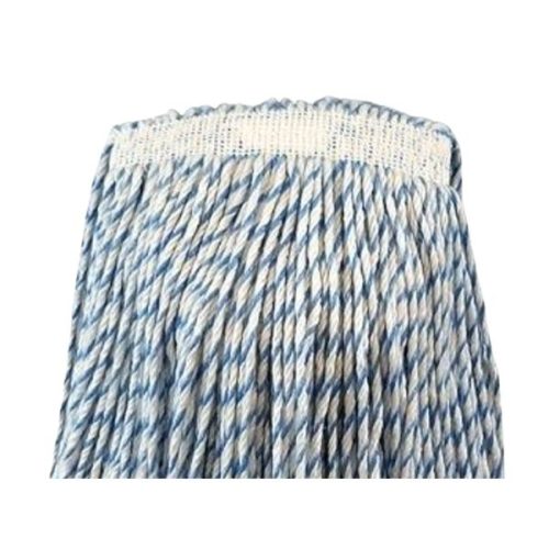 Premier Finish Mop close-up with blue and white rayon blend yarn