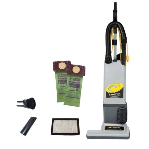 ProTeam 1500XP Upright Vacuum filter bags, HEPA filter, hose tools, and accessories