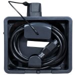 Angled view Restorator odor treatment system carrying handle and vented end panel