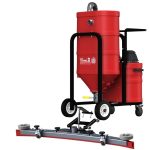 Ruwac Floor Squeegee Tool for Slurry Pro 42 positioned for collecting liquid and slurry from a floor