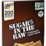 Close-up view Sugar In The Raw 200pk Box packaging