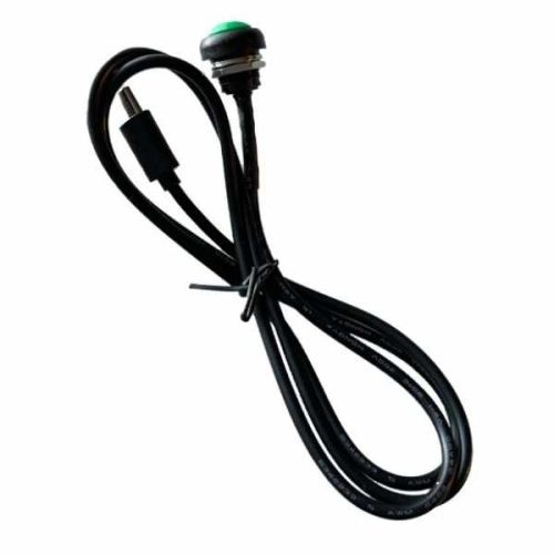 Angled view showing Tuff Cup Handle Frame cable and button assembly