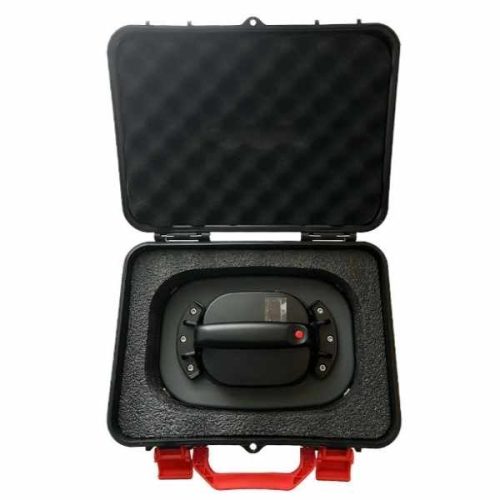 TuffCup RuffGrip 11 LED vacuum lifter stored inside an open carrying case