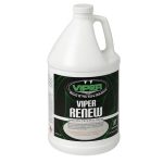 Angled view Viper Renew cleaning solution bottle handle and product label