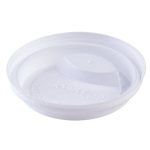 Rear view White Plastic Dome Lid
